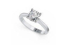 Anello Solitario in oro bianco 14 kt con Diamante Certificato IGI da 1,52 ct