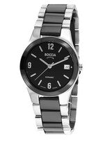Reloj De Dama Boccia Titanium 3189-02 Titan/Cerámica Negro/Plata Ø32mm