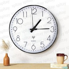 Reloj de pared inalámbrico moderno, analógico, Ø 30 cm, esfera blanca, suspensión de pared