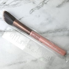 Cepillo de Maquillaje LUXIE Beauty Oro Rosa y Rosa Grande Ángulo Cara 504/Nuevo en Plástico