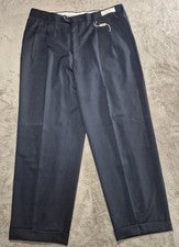 Pantalones de vestir negros Pronto Uomo lanificio Pietro Cazzola hechos en Italia estilo 38x32