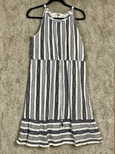 Vestido midi de jacquard sin mangas para mujer Style & Co azul marino talla: M