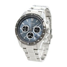 SEIKO Spirit SBTR027 Azul Gris Acero Inoxidable Cronógrafo Reloj Hombre...