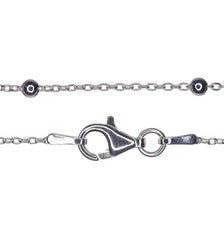 Collar Cadena Plata Bola Saturno Italiano 925 Esterlina Traza Ancla Regalo Italiano