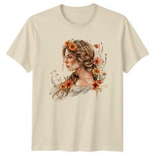 Camiseta boho floral para mujer diseño primavera regalo para ella