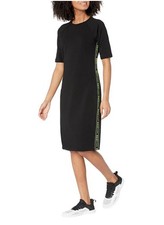 Vestido Deportivo DKNY Para Mujer Cuello Redondo Camiseta Elastizada Logo Talla S