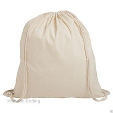 100% algodón natural cordón mochila TOP FUN bag School Gym PE Book P E lot