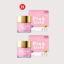 2X THISASKIN Mascarilla para Dormir Oro Rosa Acné Iluminadora Máscara Facial Dorada 10g