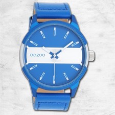 Oozoo Reloj De Pulsera Unisex OOZOO Timepieces Analógico De Cuero Azul UOC11442