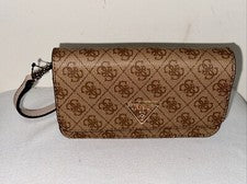 Bolso sin asas Guess con logotipo de marca impreso cartera para mujer de noche