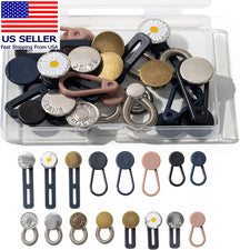 Extensores de botones de 16 piezas para jeans, botones extensores de pantalones para mujeres hombres, extensores de cint