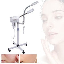 Vaporizador facial caliente 2 en 1 5X LED lámpara de aumento ozono salón spa cuidado de la piel