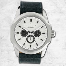 Oozoo Reloj De Pulsera Para Dama Timepieces Analógico De Cuero Negro UOC10317