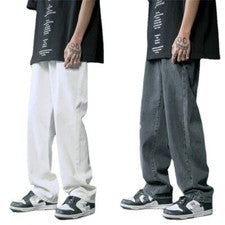 Pantalones informales sueltos de pierna recta para hombre Pantalones de pierna ancha de moda