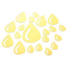 20 Piezas Pegatinas de Pared Acrílicas Reutilizables Gota de Agua Doradas Autoadhesivas Decoración del Hogar