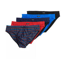 Paquete de 5 calzoncillos de bikini Equipo para hombre (rojo-negro) ropa interior de algodón premium sin moscas
