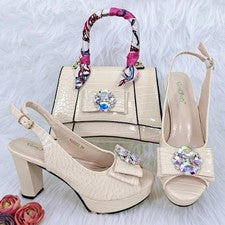 Juego de zapatos y bolsas italianas nuevas HFG1-23