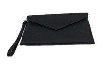 Bolso sin asas REBECCA MINKOFF Leo sobre de cuero negro muñequera nuevo sin etiquetas