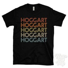 CAMISETA HOGGART ESTILO RETRO REPETIDO Hombre y Mujer Novedad Genial Nombre Regalo
