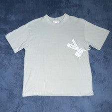 Camiseta SAINT x LOUIS Collab Para Hombre Gris Cantera Tejida Sólida Cuello Redondo Calce Relajado L