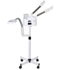 Vaporizador facial 3 en 1 ozono spa salón de belleza cuidado de la piel altura ajustable blanco