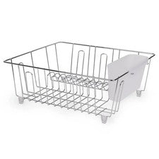 Estante de secado de platos de acero para cocina con soporte para cubiertos organizador escurridor