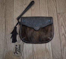 Muñequera Western Tony Lama para mujer marrón atigrado nueva con etiquetas estilo #2192810