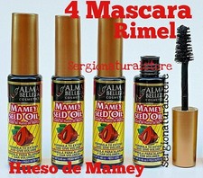 4 paquetes de aceite de semilla de rímel Mamey 0,45 oz pestañas NEGRO aceite Hueso Mamey