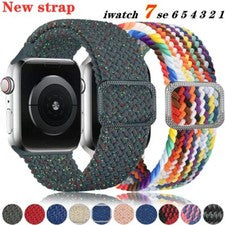 Correa tejida de nailon para correa de reloj Apple Watch iwatch Series 8 7 Se 6 5 4 3 2