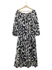 Vestido de verano H&M estampado de cebra negro blanco talla 36