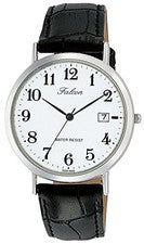 CITIZEN Q&Q D020-304 Reloj Analógico Cuero Blanco Fecha