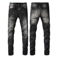 Jeans de moda personalizados de marca negra para hombre talla 28-40