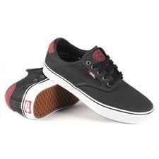 ZAPATOS VANS AUTÉNTICOS CHIMA FERGUSON PRO CUERO TRABAJADO NEGRO HOMBRE 6.5 MUJER 8