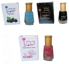 Mezcla de 3 piezas X 6 ml Tahara Musk para mujer negro, bayas, aceite de almizcle perfume Sabaya