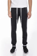 Jogger de rayas individuales de peso pesado para hombre