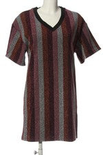 Clockhouse Blusenkleid Allover-Druck Glanz-Optik Schwarz 36