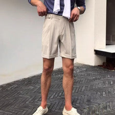 Pantalones cortos sueltos informales rectos finos de verano estilo británico para hombre Nápoles
