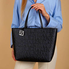 Bolso shopper mujer Armani Exchange negro logo (942650 CC793) nuevo con etiqueta