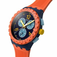 Reloj Pulsera Swatch NUEVO CHRONO PLÁSTICO CAMUFLAJE FLASH, SUSI400, Unisex, Naranja