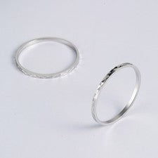 Anillo mujer muy estrecho con estructura plata de ley 925 fino 42 - 58