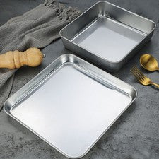 Juego de chapas de galletas de acero inoxidable para hornear en horno y galletas