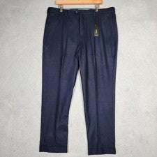 Pantalones de vestir Express Conscious Edit para hombre 38x32 azul mezcla de lana pierna recta nuevos con etiquetas