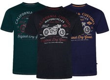 Camiseta Para Hombres KAM BIG Moda Manga Corta Informal Algodón Moto Verano 2-8XL