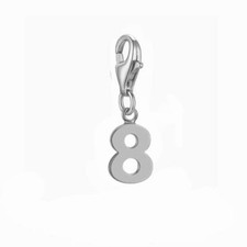 Charm Colgante Número - Plata de Ley 925-Nuevo