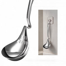 Cuchara de filtro de sopa de acero inoxidable 316L con soporte de pared gancho para cocinar