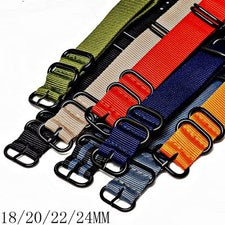 Correa de reloj pulsera de nailon tejida militar duradera de 18 mm 20 mm 22 mm correa de liberación rápida