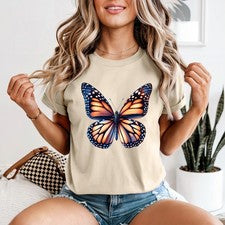 Camiseta vintage mariposa para mujer colorida amante de la naturaleza regalo de cumpleaños