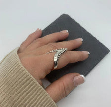 Anillo de plata esterlina 925 sólido Chevron en forma de V anillo hecho a mano todos los tamaños