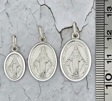 CAJA COLGANTE PLATA ESTERLINA PLATA ESTERLINA MEDALLA MILAGROSA MADONNA VIRGEN MARY