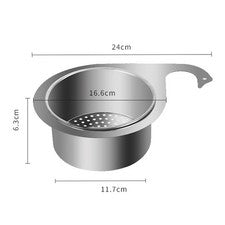 Juego de cestas de goteo de acero inoxidable de gran capacidad y diseño único